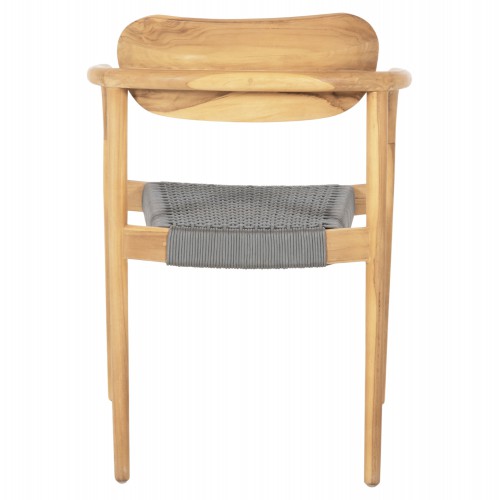 ΠΟΛΥΘΡΟΝΑ OSLO HM9636.08 ΞΥΛΟ TEAK ΦΥΣΙΚΟ & ΓΚΡΙ ΣΧΟΙΝΙ 55x54x80Yεκ. Σαλόνι