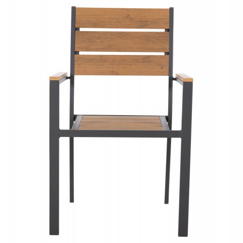 ΠΟΛΥΘΡΟΝΑ ΑΛΟΥΜΙΝΙΟΥ SAGA HM5981.03 ΑΝΘΡΑΚΙ-POLYWOOD ΣΕ ΦΥΣΙΚΟ 55x55x86Υεκ. Εξωτερικού Χώρου