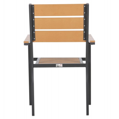 ΠΟΛΥΘΡΟΝΑ ΑΛΟΥΜΙΝΙΟΥ SAGA HM5981.03 ΑΝΘΡΑΚΙ-POLYWOOD ΣΕ ΦΥΣΙΚΟ 55x55x86Υεκ. Εξωτερικού Χώρου