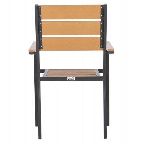 ΠΟΛΥΘΡΟΝΑ ΑΛΟΥΜΙΝΙΟΥ SAGA HM5981.03 ΑΝΘΡΑΚΙ-POLYWOOD ΣΕ ΦΥΣΙΚΟ 55x55x86Υεκ. Εξωτερικού Χώρου