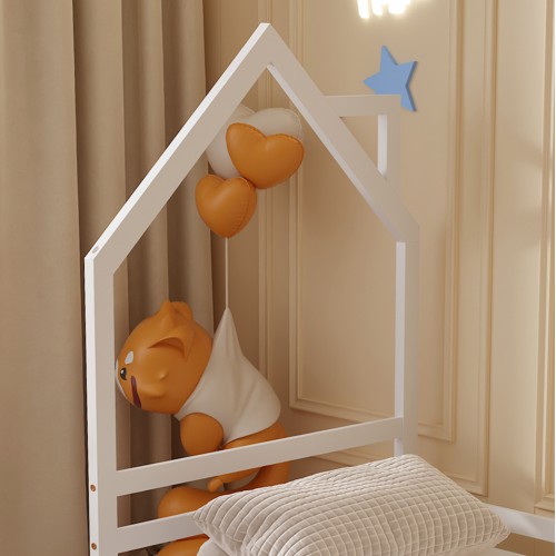 ΚΡΕΒΑΤΙ ΠΑΙΔΙΚΟ HOUSER HM676.03 τ.MONTESSORI ΞΥΛΟ ΠΕΥΚΟ ΛΕΥΚΟ- 190x90εκ Υπνοδωμάτιο