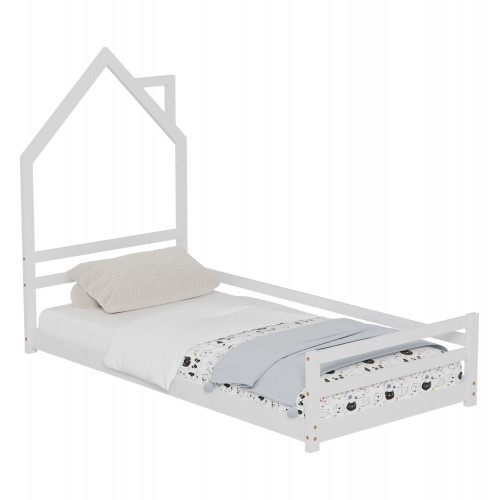 ΚΡΕΒΑΤΙ ΠΑΙΔΙΚΟ HOUSER HM676.03 τ.MONTESSORI ΞΥΛΟ ΠΕΥΚΟ ΛΕΥΚΟ- 190x90εκ Υπνοδωμάτιο
