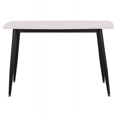 ΤΡΑΠΕΖΙ RAVEN HM9854.01 ΚΕΡΑΜΙΚΟ TOP ΛΕΥΚΟ ΜΑΡΜΑΡΟ-ΜΑΥΡΟ ΜΕΤΑΛΛΟ 117,5x67,5x76Υεκ. Σαλόνι
