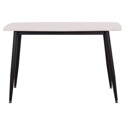 ΤΡΑΠΕΖΙ RAVEN HM9854.01 ΚΕΡΑΜΙΚΟ TOP ΛΕΥΚΟ ΜΑΡΜΑΡΟ-ΜΑΥΡΟ ΜΕΤΑΛΛΟ 117,5x67,5x76Υεκ. Σαλόνι