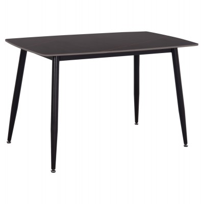 ΤΡΑΠΕΖΙ RAVEN HM9854.02 ΚΕΡΑΜΙΚΟ TOP ΜΑΥΡΟ ΜΑΡΜΑΡΟ-ΜΑΥΡΟ ΜΕΤΑΛΛΟ 117,5x67,5x76Υεκ. Σαλόνι