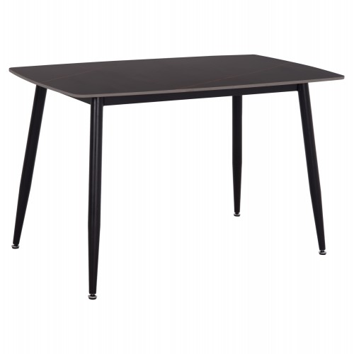 ΤΡΑΠΕΖΙ RAVEN HM9854.02 ΚΕΡΑΜΙΚΟ TOP ΜΑΥΡΟ ΜΑΡΜΑΡΟ-ΜΑΥΡΟ ΜΕΤΑΛΛΟ 117,5x67,5x76Υεκ. Σαλόνι