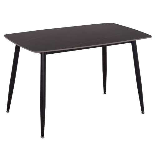ΤΡΑΠΕΖΙ RAVEN HM9854.02 ΚΕΡΑΜΙΚΟ TOP ΜΑΥΡΟ ΜΑΡΜΑΡΟ-ΜΑΥΡΟ ΜΕΤΑΛΛΟ 117,5x67,5x76Υεκ. Σαλόνι