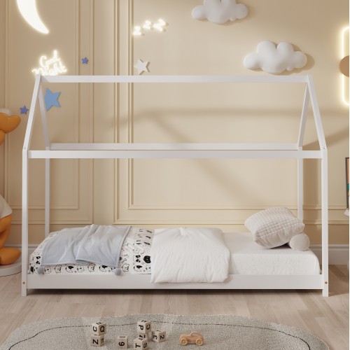 ΚΡΕΒΑΤΙ ΠΑΙΔΙΚΟ PEPE HM677.03 τ.MONTESSORI ΞΥΛΟ ΠΕΥΚΟ ΛΕΥΚΟ- 190x90εκ Υπνοδωμάτιο
