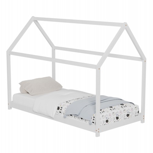 ΚΡΕΒΑΤΙ ΠΑΙΔΙΚΟ PEPE HM677.03 τ.MONTESSORI ΞΥΛΟ ΠΕΥΚΟ ΛΕΥΚΟ- 190x90εκ Υπνοδωμάτιο