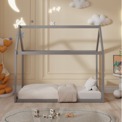 ΚΡΕΒΑΤΙ ΠΑΙΔΙΚΟ PEPE HM678.05 τ.MONTESSORI ΞΥΛΟ ΠΕΥΚΟ ΓΚΡΙ- 140x70εκ Υπνοδωμάτιο