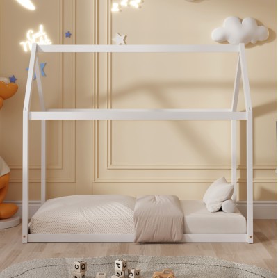 ΚΡΕΒΑΤΙ ΠΑΙΔΙΚΟ PEPE HM678.03 τ.MONTESSORI ΞΥΛΟ ΠΕΥΚΟ ΛΕΥΚΟ- 140x70εκ Υπνοδωμάτιο