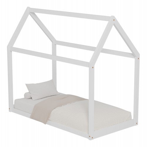 ΚΡΕΒΑΤΙ ΠΑΙΔΙΚΟ PEPE HM678.03 τ.MONTESSORI ΞΥΛΟ ΠΕΥΚΟ ΛΕΥΚΟ- 140x70εκ Υπνοδωμάτιο