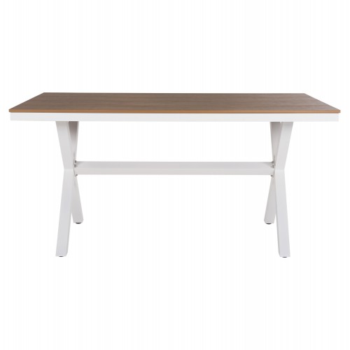 ΤΡΑΠΕΖΙ ΑΛΟΥΜΙΝΙΟΥ ΟΡΘΟΓΩΝΙΟ TAWNEE HM6037.02 ΛΕΥΚΟ-POLYWOOD ΦΥΣΙΚΟ 150x89,5x73Υεκ Εξωτερικού Χώρου