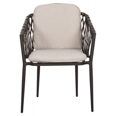 ΠΟΛΥΘΡΟΝΑ ΑΛΟΥΜΙΝΙΟΥ BOLLY HM6080 ΚΑΦΕ-ΣΥΝΘ.RATTAN ΚΑΦΕ-ΜΠΕΖ ΜΑΞΙΛΑΡΙΑ 58,5x67x86Υεκ Εξωτερικού Χώρου