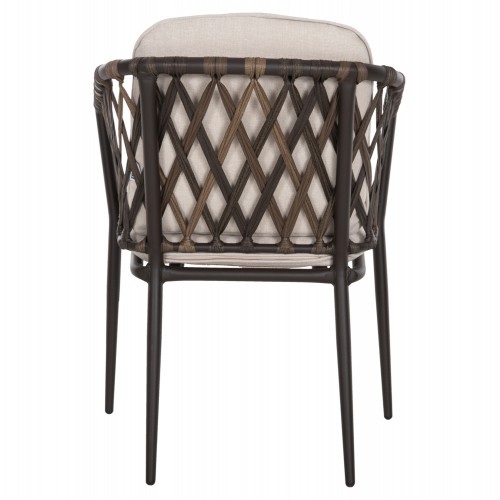 ΠΟΛΥΘΡΟΝΑ ΑΛΟΥΜΙΝΙΟΥ BOLLY HM6080 ΚΑΦΕ-ΣΥΝΘ.RATTAN ΚΑΦΕ-ΜΠΕΖ ΜΑΞΙΛΑΡΙΑ 58,5x67x86Υεκ Εξωτερικού Χώρου