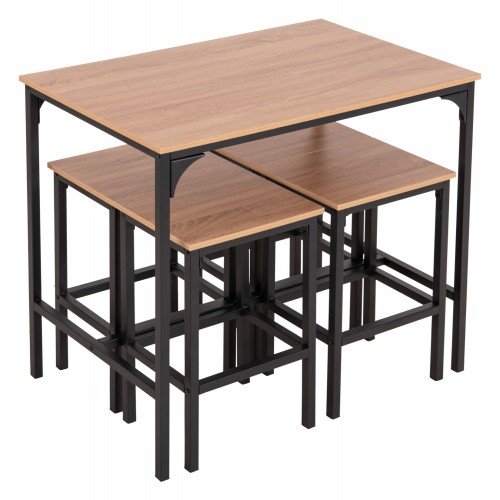 ΣΕΤ ΤΡΑΠΕΖΑΡΙΑ ΜΠΑΡ 5ΤΜΧ BOXY HM9882.01 ΜΑΥΡΟ ΜΕΤΑΛΛΟ-ΜΕΛΑΜΙΝΗ ΣΕ SONAMA Τραπεζαρία
