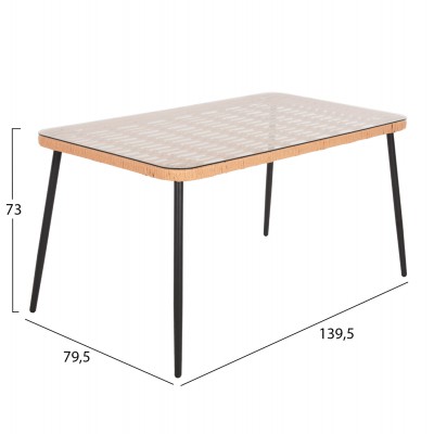 ΤΡΑΠΕΖΙ ΟΡΘΟΓΩΝΙΟ ALLEGRA HM5537.11 ΜΕΤΑΛ.ΜΑΥΡΟ-P.E. RATTAN ΦΥΣΙΚΟ 139,5x79,5x73Υεκ. ΤΡΑΠΕΖΙ ΟΡΘΟΓΩΝΙΟ ALLEGRA HM5537.11 ΜΕΤΑΛ.ΜΑΥΡΟ-P.E. RATTAN ΦΥΣΙΚΟ 139,5x79,5x73Υεκ.