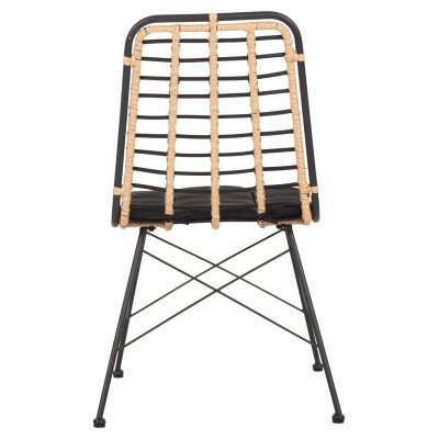 ΚΑΡΕΚΛΑ ΜΕΤΑΛΛΙΚΗ ALLEGRA HM5691.11 WICKER ΜΠΕΖ-ΜΑΥΡΟ 51x54x84Υεκ. Εξωτερικού Χώρου