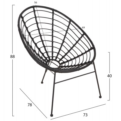 ΠΟΛΥΘΡΟΝΑ ΤΥΠΟΥ ΦΩΛΙΑ ΜΕΤΑΛΛΙΚΗ ALLEGRA HM5458.12 ΜΕ WICKER-ΜΑΥΡΟ 73x78x88Υεκ. ΠΟΛΥΘΡΟΝΑ ΤΥΠΟΥ ΦΩΛΙΑ ΜΕΤΑΛΛΙΚΗ ALLEGRA HM5458.12 ΜΕ WICKER-ΜΑΥΡΟ 73x78x88Υεκ.