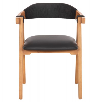 ΠΟΛΥΘΡΟΝΑ RIMINI HM9867.02 ΞΥΛΟ TEAK ΦΥΣΙΚΟ-ΜΑΥΡΟ ΣΧΟΙΝΙ & PU ΚΑΘΙΣΜΑ 60x61x76Υεκ. Σαλόνι