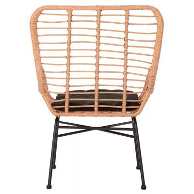ΠΟΛΥΘΡΟΝΑ ΣΤΥΛ ΜΠΕΡΖΕΡΑΣ ALLEGRA HM5704.11 P.E.RATTAN ΜΠΕΖ-ΜΑΥΡΟ ΜΕΤΑΛΛΟ 66x59x90Υεκ. Εξωτερικού Χώρου