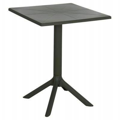 ΤΡΑΠΕΖΙ ΠΟΛΥΠΡΟΠΥΛΕΝΙΟΥ ΤΕΤΡΑΓΩΝΟ TERRIN HM6125.15 DARK OLIVE 60x60x75Υεκ.