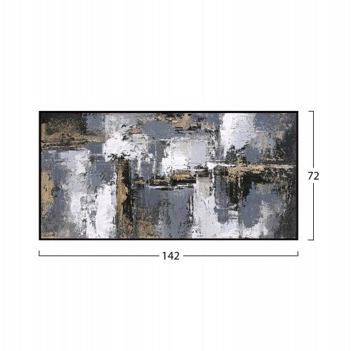ΠΙΝΑΚΑΣ ΤΟΙΧΟΥ ABSTRACT HM4576 ΜΕ ΚΟΡΝΙΖΑ ΜΑΥΡΗ-ΚΑΜΒΑΣ 142x4.5x72Υεκ Διακόσμηση - Φως - Χαλιά