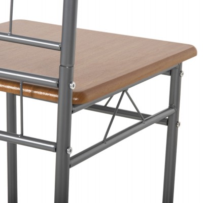 ΣΕΤ ΤΡΑΠΕΖΑΡΙΑΣ 5ΤΜΧ PEARY HM9416.12 ΜΕΤΑΛΛΟ ΑΣΗΜΙ-MDF ΣΟΝΑΜΑ 110x60x74Yεκ. Τραπεζαρία