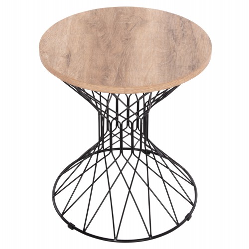 ΒΟΗΘΗΤΙΚΟ ΤΡΑΠΕΖΙ ΣΑΛΟΝΙΟΥ KEON HM18038.03 MDF TOP ΣΕ ΣΟΝΑΜΑ-ΜΕΤΑΛΛΟ Φ45x50Υεκ. Σαλόνι