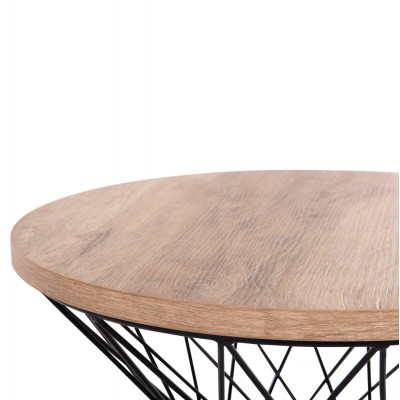 ΒΟΗΘΗΤΙΚΟ ΤΡΑΠΕΖΙ ΣΑΛΟΝΙΟΥ KEON HM18038.03 MDF TOP ΣΕ ΣΟΝΑΜΑ-ΜΕΤΑΛΛΟ Φ45x50Υεκ. Σαλόνι