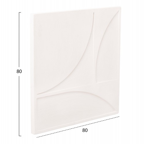 ΠΙΝΑΚΑΣ ΤΕΤΡΑΓΩΝΟΣ ΣΕΙΡΑ SANTORINI HM4508 MDF ΣΕ ΥΠΟΛΕΥΚΟ ΧΡΩΜΑ 80x4(πάχος)x80Υεκ. Διακόσμηση - Φως - Χαλιά