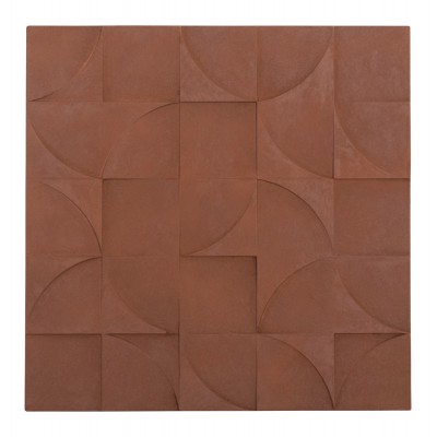 ΠΙΝΑΚΑΣ ΤΕΤΡΑΓΩΝΟΣ ΣΕΙΡΑ SANTORINI HM4524 MDF ΣΕ ΚΑΦΕ ΧΡΩΜΑ 80x5(πάχος)x80Υεκ.