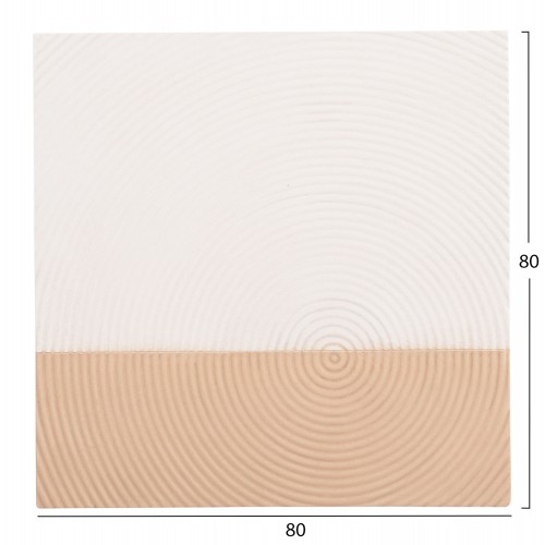 ΠΙΝΑΚΑΣ ΤΕΤΡΑΓΩΝΟΣ ΣΕΙΡΑ SANTORINI HM4519 MDF ΣΕ ΥΠΟΛΕΥΚΟ-ΚΑΦΕ ΧΡΩΜΑ 80x4(πάχος)x80Υεκ. Διακόσμηση - Φως - Χαλιά