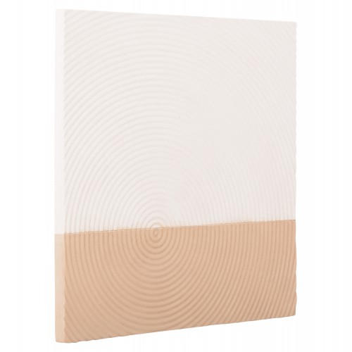 ΠΙΝΑΚΑΣ ΤΕΤΡΑΓΩΝΟΣ ΣΕΙΡΑ SANTORINI HM4519 MDF ΣΕ ΥΠΟΛΕΥΚΟ-ΚΑΦΕ ΧΡΩΜΑ 80x4(πάχος)x80Υεκ. Διακόσμηση - Φως - Χαλιά