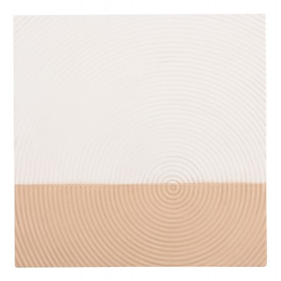 ΠΙΝΑΚΑΣ ΤΕΤΡΑΓΩΝΟΣ ΣΕΙΡΑ SANTORINI HM4519 MDF ΣΕ ΥΠΟΛΕΥΚΟ-ΚΑΦΕ ΧΡΩΜΑ 80x4(πάχος)x80Υεκ.