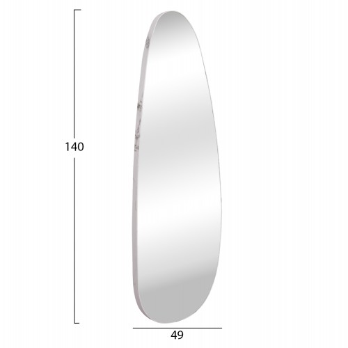 ΚΑΘΡΕΠΤΗΣ ΤΟΙΧΟΥ CRITHER HM4486.05 ΜΕ ΠΛΑΙΣΙΟ MDF ΣΕ WHITE MARBLE ΧΡΩΜΑ 49x140Υεκ. Υπνοδωμάτιο