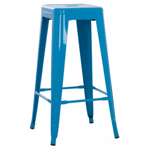 ΣΚΑΜΠΟ ΜΠΑΡ ΜΕΤΑΛΛΙΚΟ MELITA HM8642.48 ΣΕ ΜΠΛΕ 43x43x78Υεκ. Τραπεζαρία