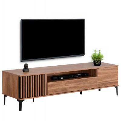 ΕΠΙΠΛΟ ΤΗΛΕΟΡΑΣΗΣ ΣΕΙΡΑ HARRY HM18008.01 ΜΕΛΑΜΙΝΗ ΦΥΣΙΚΟ ΞΥΛΟΥ-ΜΑΥΡΟ 200x40x47,5Υεκ.