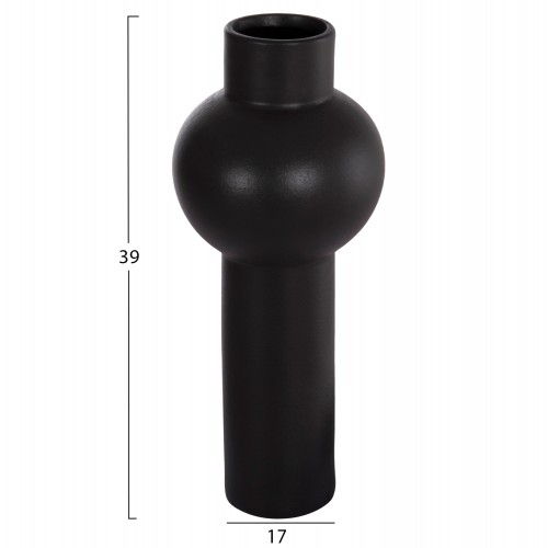 ΕΠΙΤΡΑΠΕΖΙΟ ΚΕΡΑΜΙΚΟ ΔΙΑΚΟΣΜΗΤΙΚΟ SCEPTER HM4604.02 ΜΑΥΡΟ ΜΑΤ Φ17,5x40Υεκ Διακόσμηση - Φως - Χαλιά