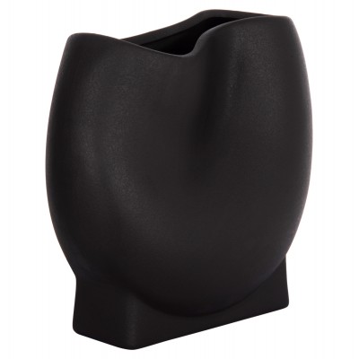 ΕΠΙΤΡΑΠΕΖΙΟ ΚΕΡΑΜΙΚΟ ΔΙΑΚΟΣΜΗΤΙΚΟ GLAZE HM4610.02 ΜΑΥΡΟ ΜΑΤ 26x14x25Υεκ