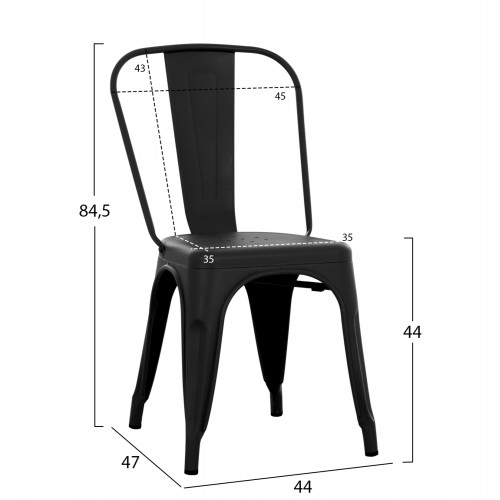 ΚΑΡΕΚΛΑ ΜΕΤΑΛΛΙΚΗ MELITA-PRO HM8641.42 ΜΑΥΡΟ ΜΑΤ 44x47x84.5Υεκ. Σαλόνι ΚΑΡΕΚΛΑ ΜΕΤΑΛΛΙΚΗ MELITA-PRO HM8641.42 ΜΑΥΡΟ ΜΑΤ 44x47x84.5Υεκ. Σαλόνι