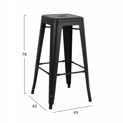 ΣΚΑΜΠΟ ΜΠΑΡ ΜΕΤΑΛΛΙΚΟ MELITA-PRO HM8642.42 ΣΕ ΜΑΥΡΟ ΜΑΤ 43x43x78Υεκ. Τραπεζαρία ΣΚΑΜΠΟ ΜΠΑΡ ΜΕΤΑΛΛΙΚΟ MELITA-PRO HM8642.42 ΣΕ ΜΑΥΡΟ ΜΑΤ 43x43x78Υεκ. Τραπεζαρία