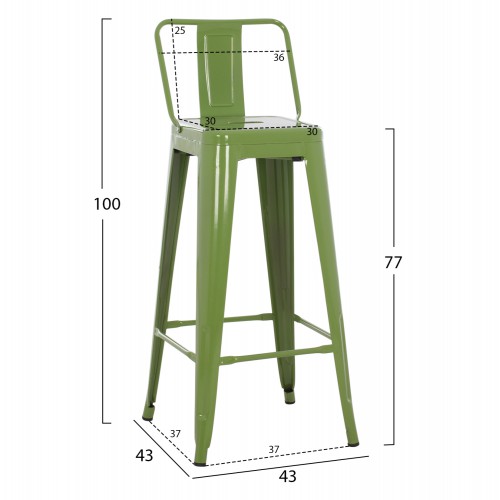 ΣΚΑΜΠΟ BAR ME ΠΛΑΤΗ ΜΕΤΑΛΛΙΚΟ MELITA-PRO HM8643.53 LIGHT OLIVE GREEN 42x42x100Υεκ. Τραπεζαρία ΣΚΑΜΠΟ BAR ME ΠΛΑΤΗ ΜΕΤΑΛΛΙΚΟ MELITA-PRO HM8643.53 LIGHT OLIVE GREEN 42x42x100Υεκ. Τραπεζαρία