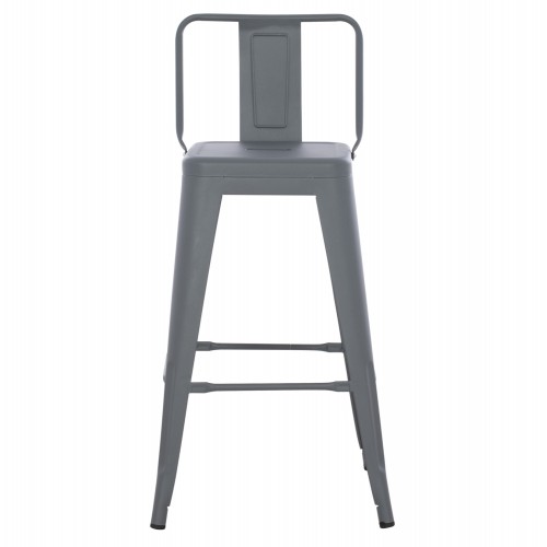 ΣΚΑΜΠΟ ΜΠΑΡ ΜΕΣΑΙΟΥ ΥΨΟΥΣ ΜΕΤΑΛΛΙΚΟ MELITA-PRO HM8574.50 ΓΚΡΙ 43x43x88Υεκ. Τραπεζαρία