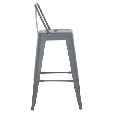 ΣΚΑΜΠΟ ΜΠΑΡ ΜΕΣΑΙΟΥ ΥΨΟΥΣ ΜΕΤΑΛΛΙΚΟ MELITA-PRO HM8574.50 ΓΚΡΙ 43x43x88Υεκ. Τραπεζαρία
