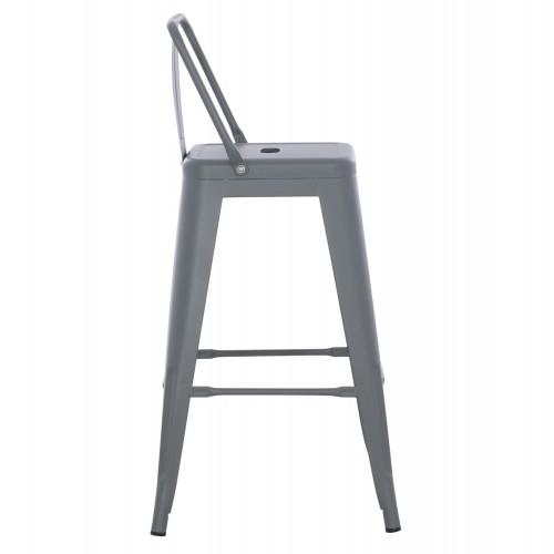 ΣΚΑΜΠΟ ΜΠΑΡ ΜΕΣΑΙΟΥ ΥΨΟΥΣ ΜΕΤΑΛΛΙΚΟ MELITA-PRO HM8574.50 ΓΚΡΙ 43x43x88Υεκ. Τραπεζαρία
