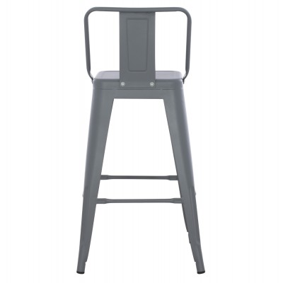 ΣΚΑΜΠΟ ΜΠΑΡ ΜΕΣΑΙΟΥ ΥΨΟΥΣ ΜΕΤΑΛΛΙΚΟ MELITA-PRO HM8574.50 ΓΚΡΙ 43x43x88Υεκ. Τραπεζαρία
