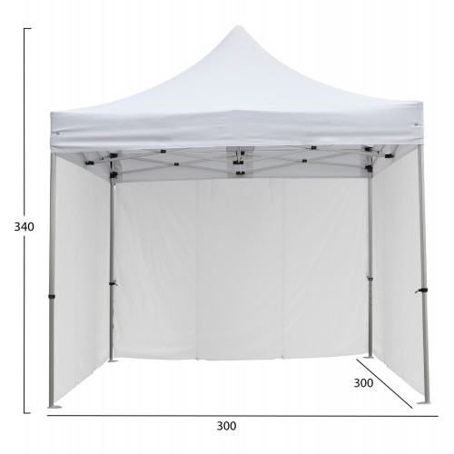 GAZEBO ΕΠΑΓΓΕΛΜΑΤΙΚΟ ΒΑΡΕΩΣ ΤΥΠΟΥ CRESSEN HM21097.01 ΠΤΥΣΣΟΜΕΝΟ ΑΛΟΥΜΙΝΙΟΥ 3x3x3,4Yεκ Εξωτερικού Χώρου