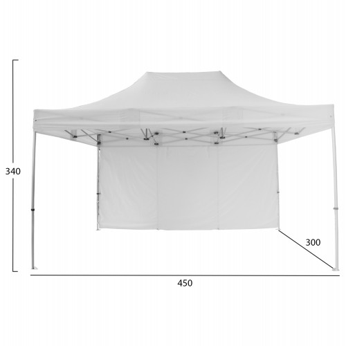 GAZEBO ΕΠΑΓΓΕΛΜΑΤΙΚΟ ΒΑΡΕΩΣ ΤΥΠΟΥ CRESSEN HM21098 ΠΤΥΣΣΟΜΕΝΟ ΑΛΟΥΜΙΝΙΟΥ 3x4,5x3,4Yμ Εξωτερικού Χώρου
