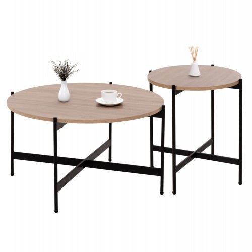 ΣΕΤ 2ΤΜΧ ΤΡΑΠΕΖΙΑ ΣΑΛΟΝΙΟΥ RONDA HM21089.02 MDF ΣΟΝΑΜΑ Φ80εκ & Φ50εκ Σαλόνι ΣΕΤ 2ΤΜΧ ΤΡΑΠΕΖΙΑ ΣΑΛΟΝΙΟΥ RONDA HM21089.02 MDF ΣΟΝΑΜΑ Φ80εκ & Φ50εκ Σαλόνι
